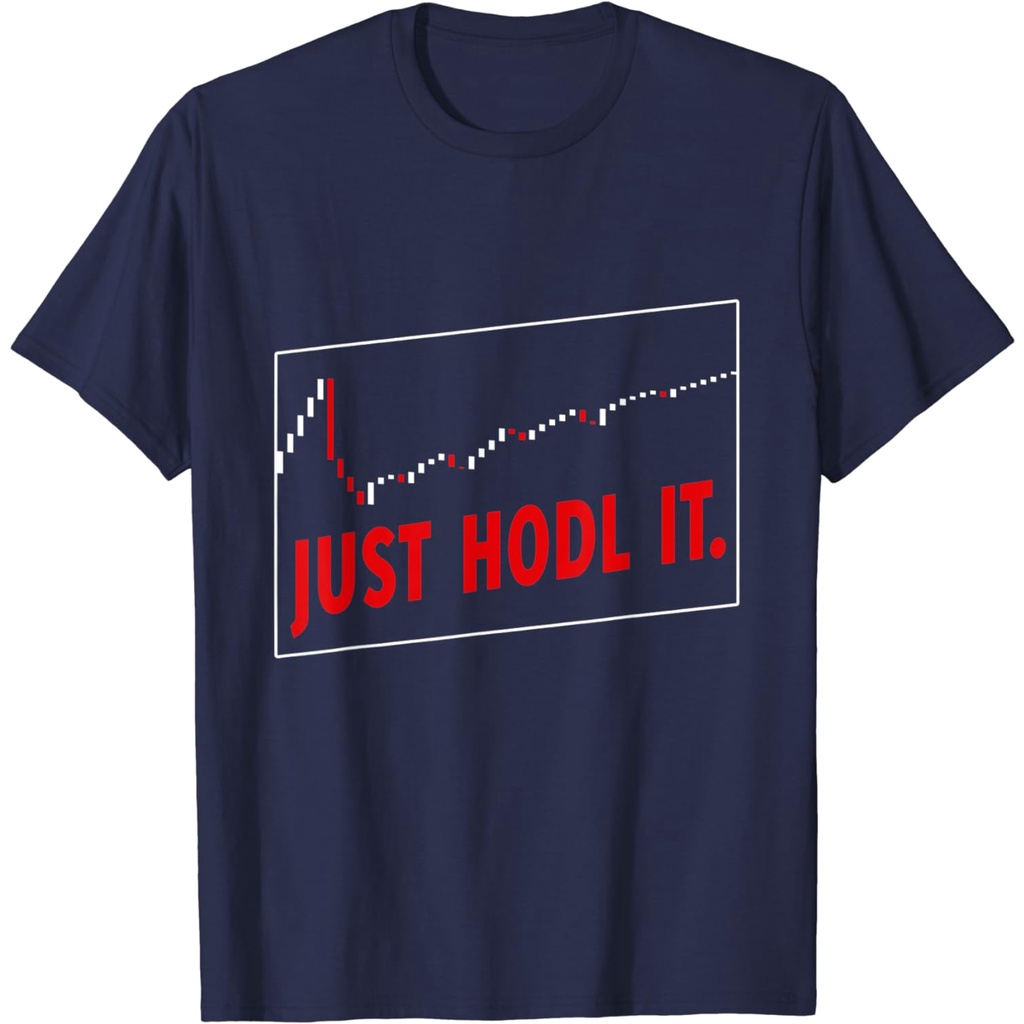 Men's Large T-shirt Just Hodl It Funny Bitcoin Novelty Crypto Currency T-Shirt 4XL , 5XL , 6XL