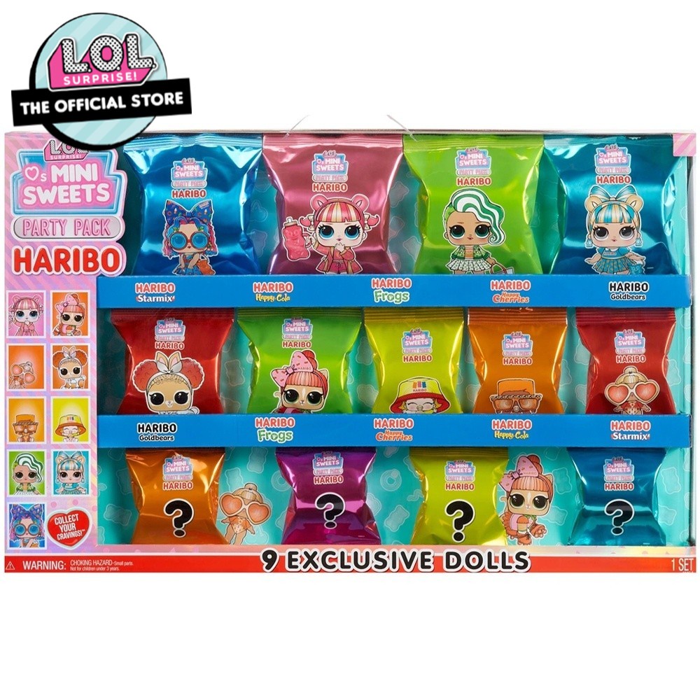 LOL Surprise Mini Sweets Party Pack Haribo with 9 Exclusive Dolls Playset