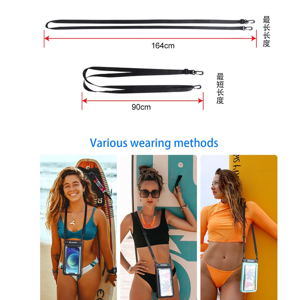 Style Casual Hanging neck double warehouse waterproof mobile phone bag outdoor rafting touch screen 2 Travel - Image 5