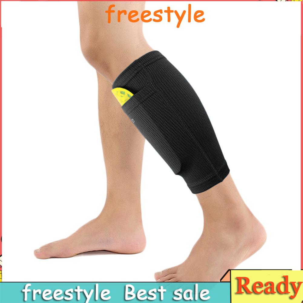 Versatile Quality 1 Pair Soccer Protective Socks Shin Pads Supporting Guard Stretchable Wear Resistance Pocket Access... - Image 5