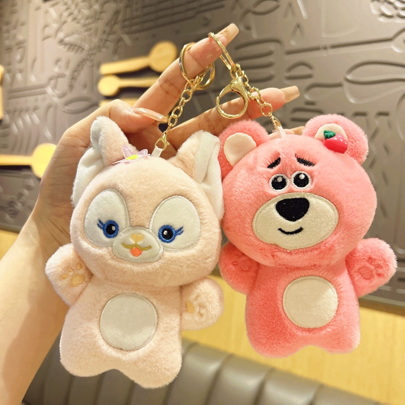 Portable Casual Cartoon Fox Doll School Bag Pendant Keychain Plush Toy Wholesale Mini Fashion Accessory - Image 5