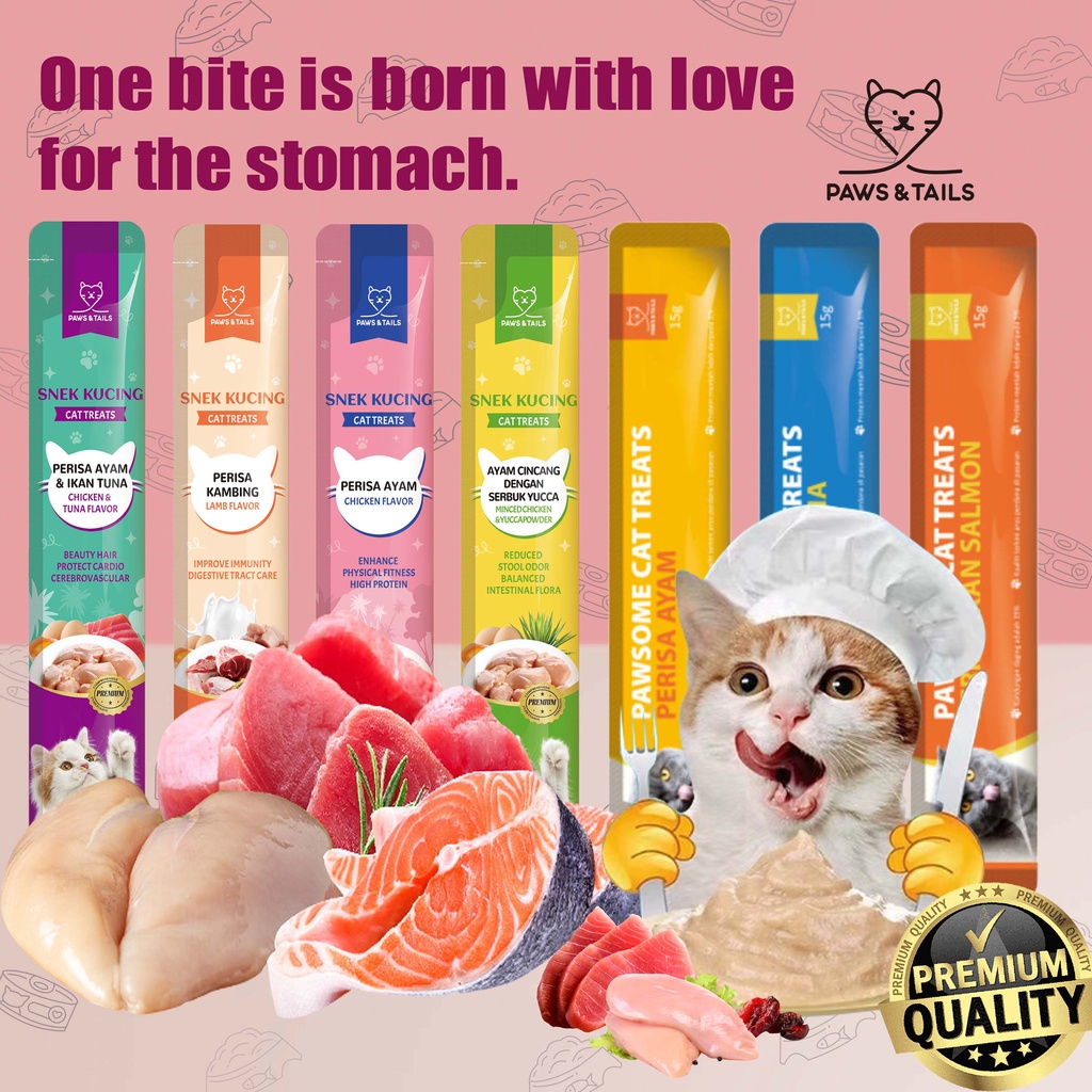Cat Stick/Cat Snack/Cat Treat/Makanan Basah Kucing (ayam/Sal.. Cat