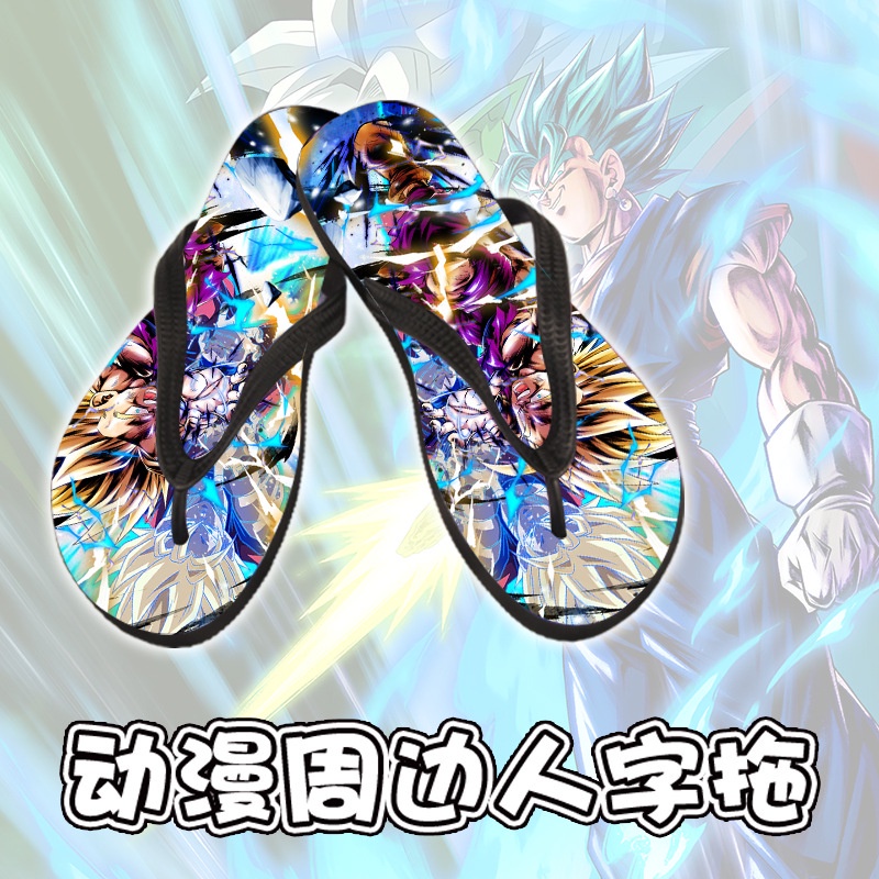 Versatile Durable Dragon Ball Slippers Son Goku Kaiwang Printed Cartoon Flip-Flops Men Women Beach Sandals Quality Pr... - Image 2