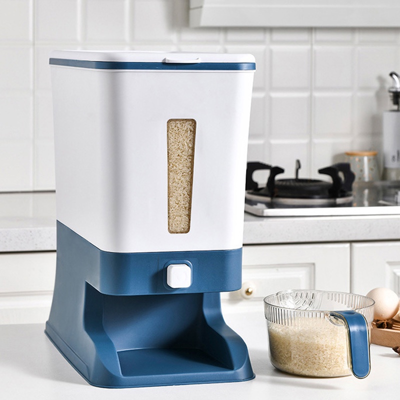 12KG Home Automatic Rice Dispenser with Rinsing Cup Rice Storage Rice Bucket Rice Storage Container Box Rice Dispenser