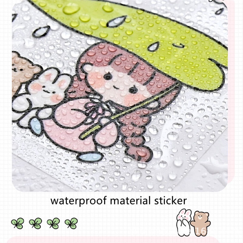 READY!! 200pcs Happy Day Cute Stickers Box PVC Waterproof Sticker Box Notebook Planner Diar Course Tutorial Guide Kursus