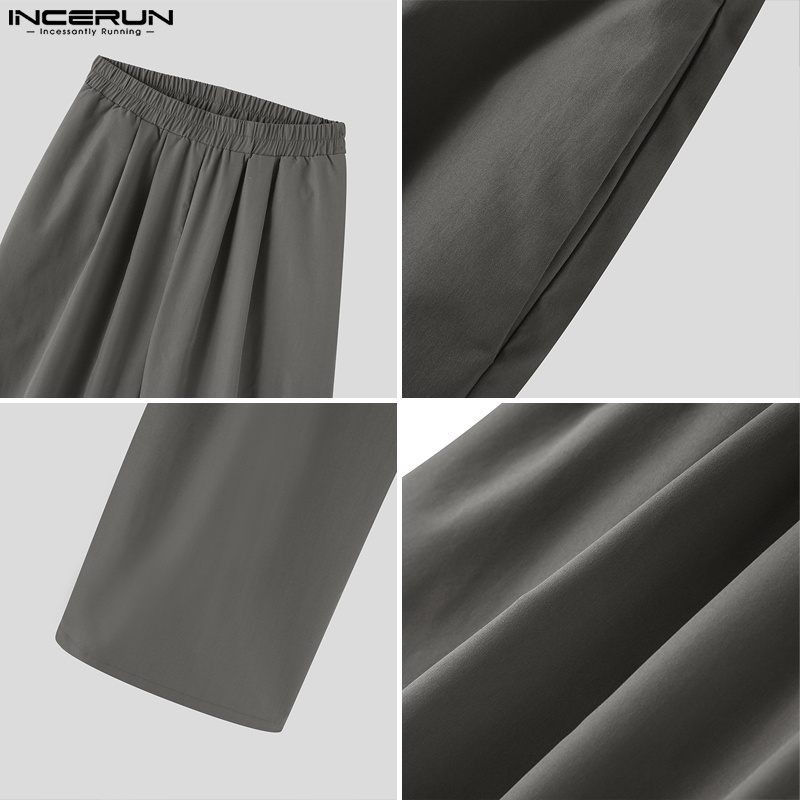 Versatile Quality <INT> Men's Yamamoto dark pants loose straight - Image 4