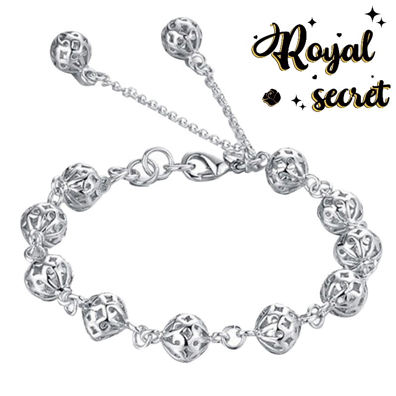 Royal Jewelry Fashion Accessories Niche Design Hollow Exquisite Ball Bracelet Silver Jewelry Korean Fashion Jewelry. Y826