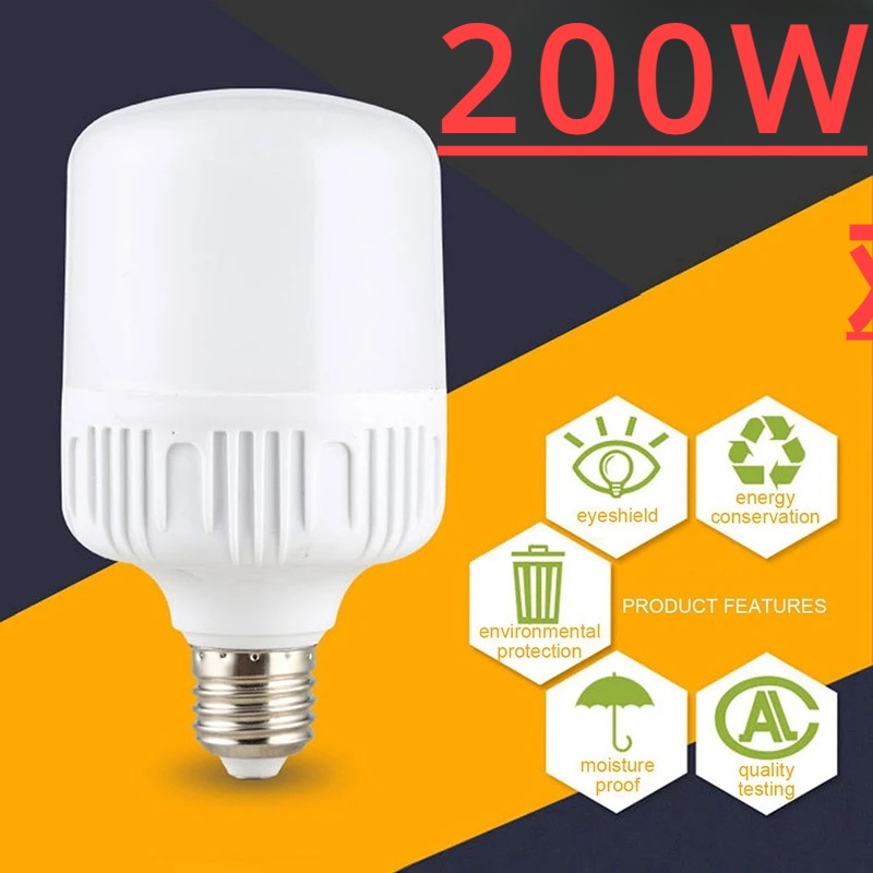 200W High power LED lamp E27 B22 LED bulb AC220V 230V 240V Smart IC Lampada LED Spotlight