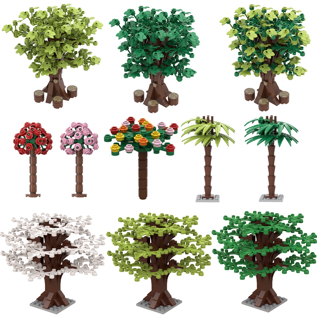 Garden Tree Forest Building Blocks Toys Kids Collection Souvenir Gift Pretend Play Decoration Boy Girl City MOC