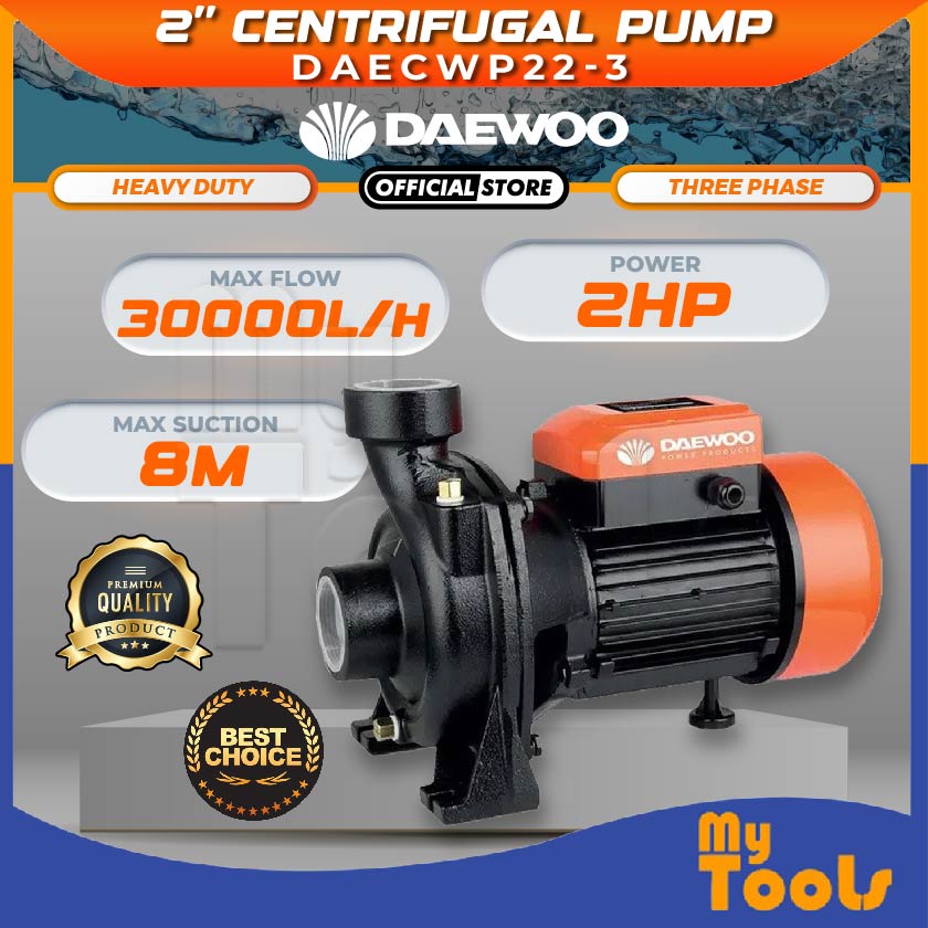 Mytools DAEWOO 2-inch Centrifugal Pump [DAECWP22-3] | 3-Phase | Efficient for Agricultural and Industrial Use