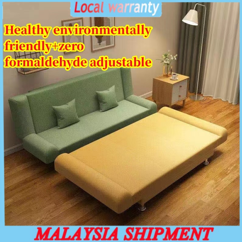 Small Apartment Sofa Rental Room Foldable Sofa Bed Simple Living Room Dual-Use Bedroom Economical Household Fabrics Sofa
