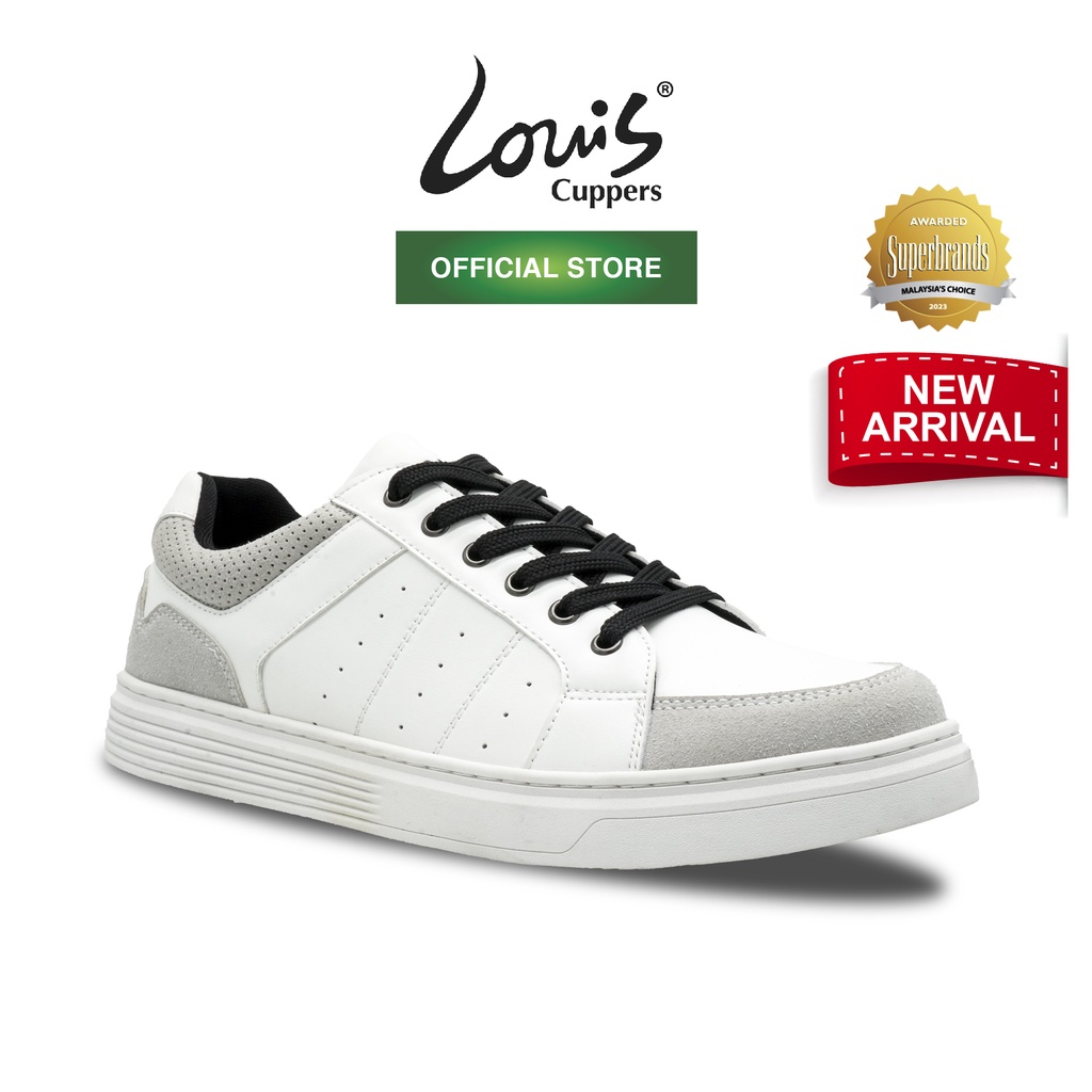 Louis Cuppers Men Lace Up Faux Leather Round Toe Lifestyle Sneakers Kasut Lelaki - 240121093