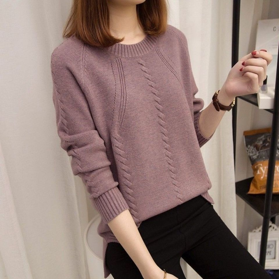 Autumn New Style Korean Version Loose Knitwear Women Fashion All-Match Sweater
