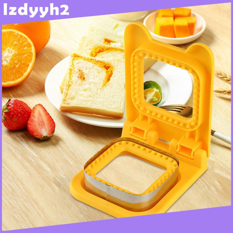 [LzdyyhacMY] 2 in 1 Sandwich Cutter and Sealer Bread Pancake Maker, Detachable, Food Grade Materials, Easily Cleaning Decruster Sandwich Maker for Children