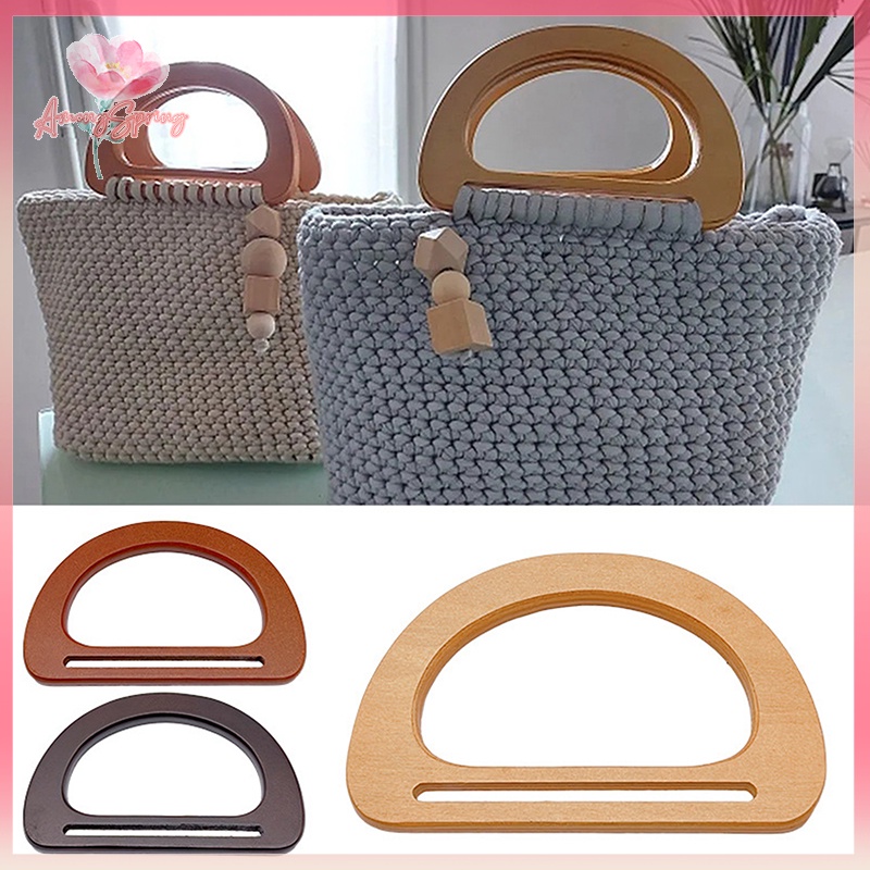 AmongSpring> D Shape Bag Handle Ring DIY Replacement Handbag Tote Handles Purse Frame Bag Strap Luggage Handcrafted Bag Accessories new