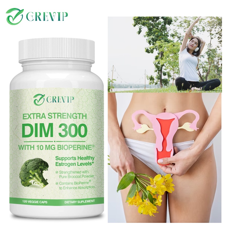 Extra Strength DIM - 300 mg - 10 mg Biopurine + Pure Organic Broccoli Extract