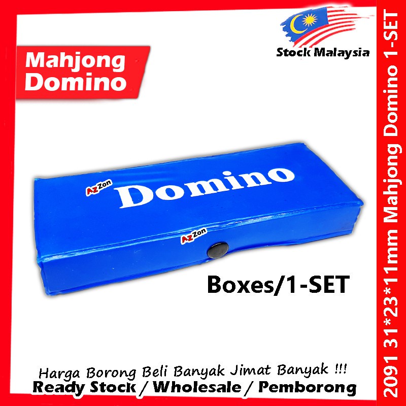 Purpose Durable int2> N 28 pcs Mahjong Domino Classic 28-Biji Malaysia Style Fun Family Game 2-4 Players Premium - Image 4