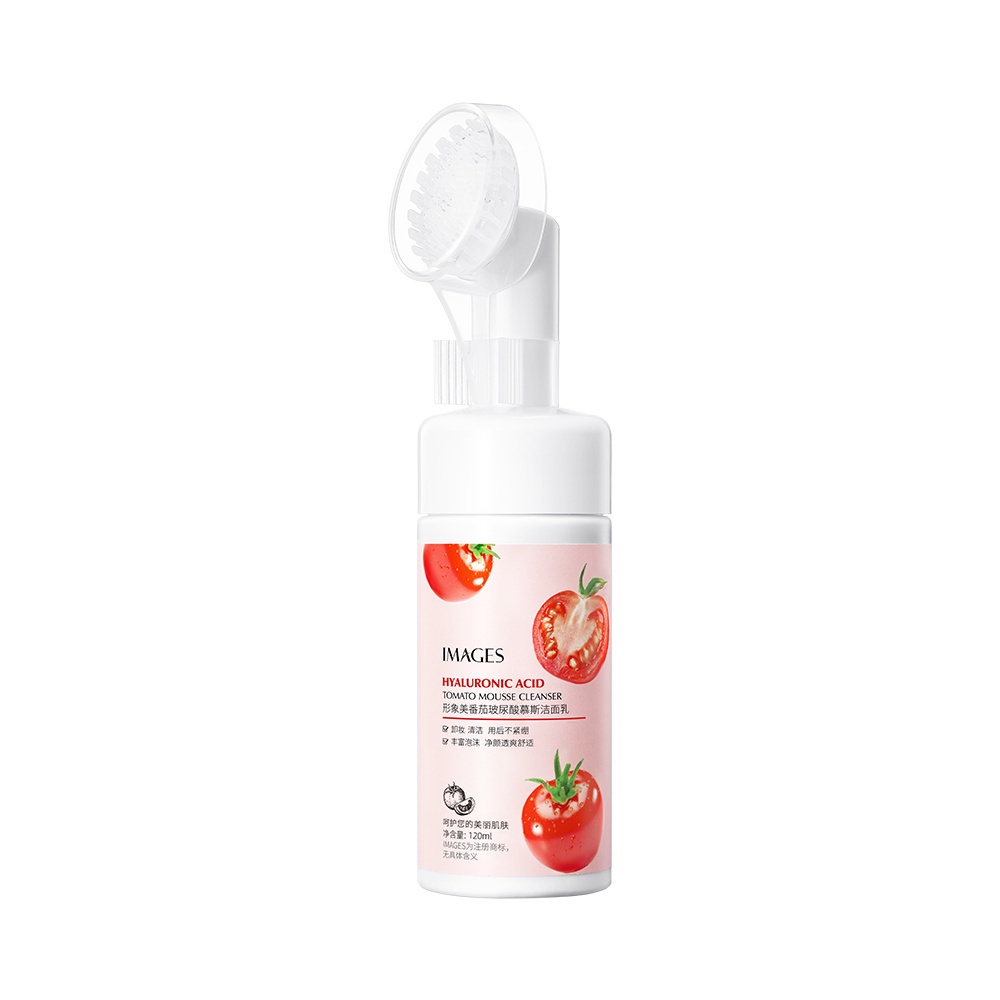 IMAGES Hyaluronic Acid Tomato Mousse Cleanser Hydrating Deep Cleansing Pores Refreshing Gentle Face Wash