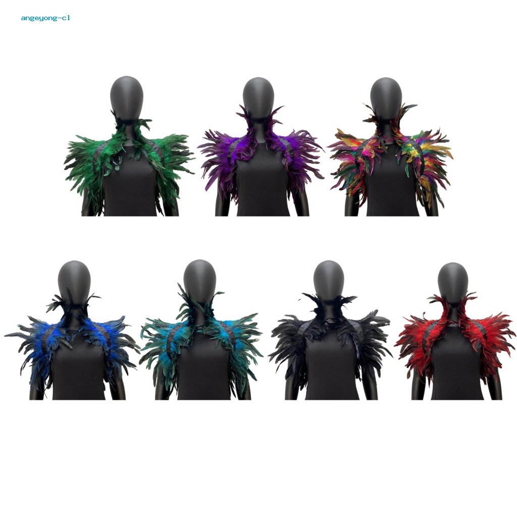 Essential Versatile angeyong Adjustable Feather Shrug Shawl Elegant Dancer Costume Perfect Stage Performances Cosplay... - Image 4