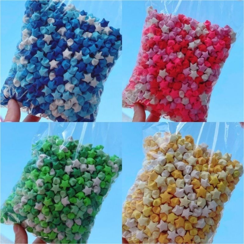 100Pcs Handmade Star Finished Ready-Made Folded Birthday/new Year/holiday Gifts