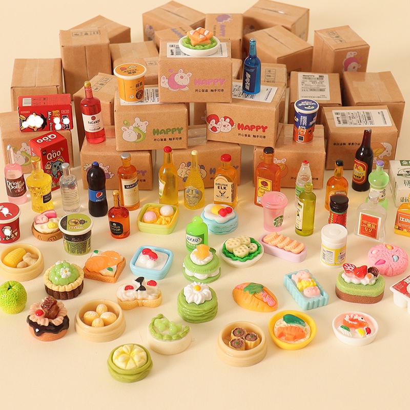 Mini Cartoon Cute Express Blind Box Simulation Food/bottle Student Gift Toy