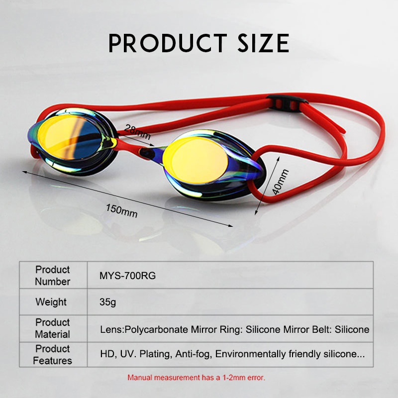 Have Premium Professional Competition Swimming Goggles Plating Anti-fog Waterproof UV Protection Silica Gel Diving Ra... - Image 2