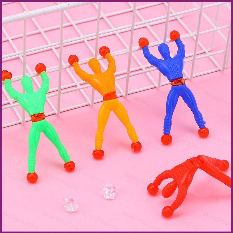 Plus Kids Toy Sticky Wall Climbing Flip Rolling Men 13CM Climber Spiderman Toys Favors Children Gift