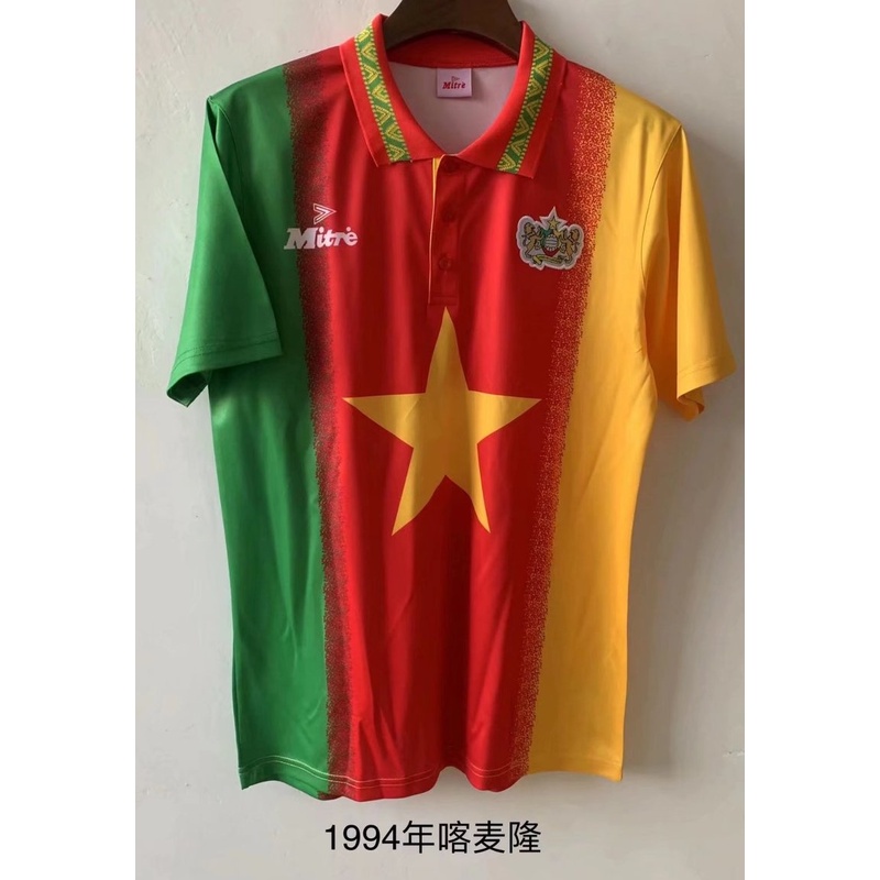 1994 Cameroon Retro Soccer Jersey Football Vintage Sports Jersey