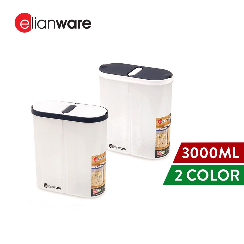 Elianware 3Ltr Cereal Dispenser Pasta Rice Snacks Food Storage Box Bekas Simpanan Makanan Kering