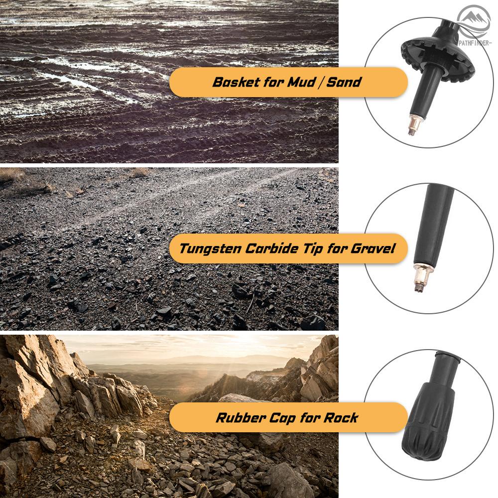 Quality Multi Lightweight Collapsible Trekking Pole Five-fold Walking Stick Hiking Camping Backpacking Versatile - Image 4