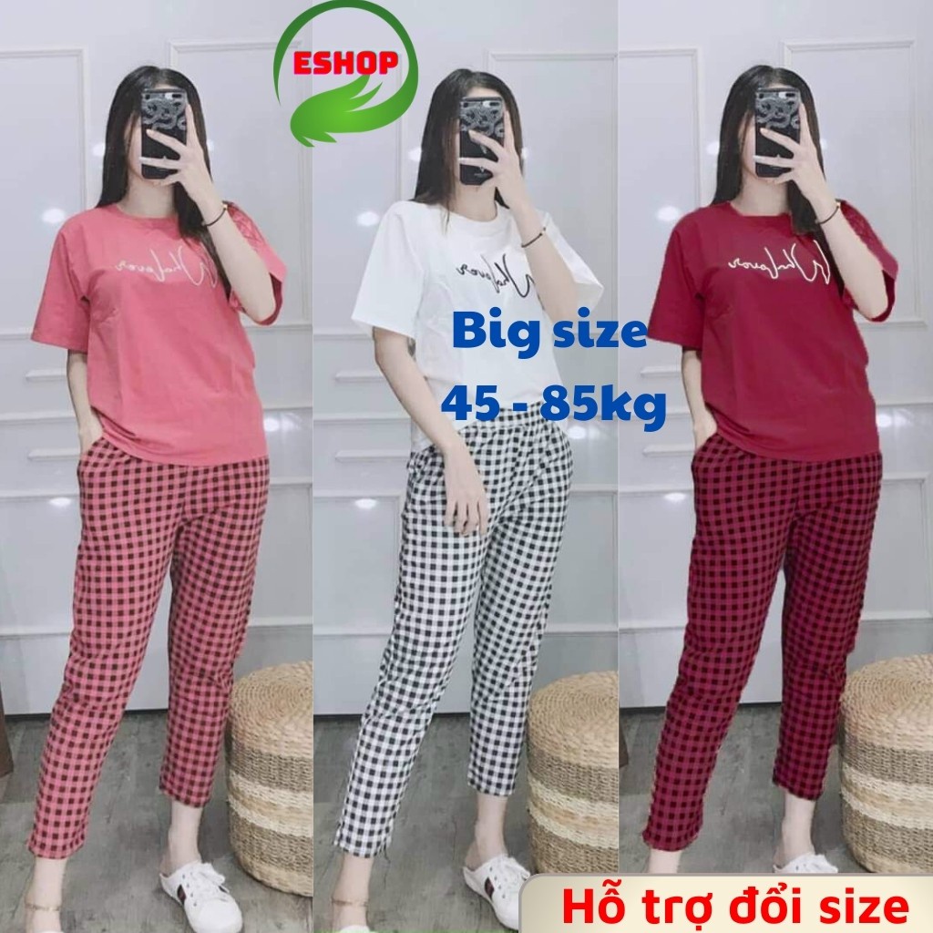 Have Purpose Bigsize ESHOP Women'S Clothing Cotton T-Shirt Pants Caro Nice Middle-Aged Sportswear DB05 Summer Quality... - Image 4