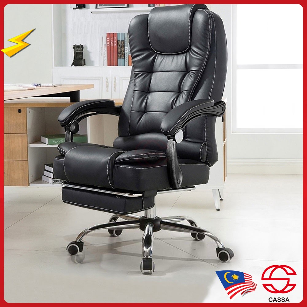 Cassa EXECUPU Pu Leather Executive High Back Swivel Computer Desk Recliner Office Chair