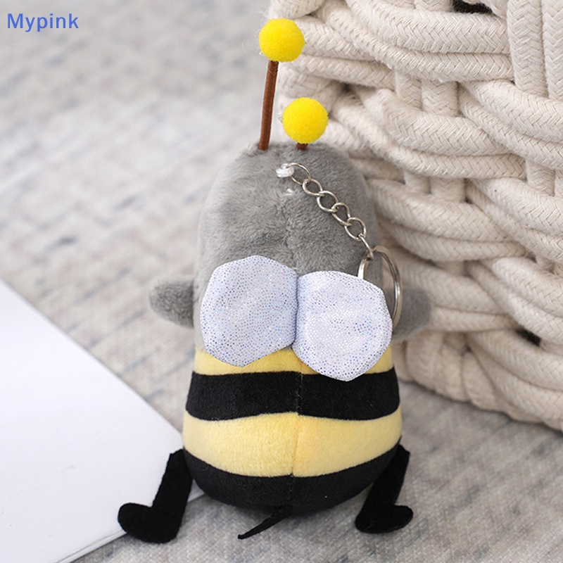 Purpose Durable Mypink Funny Shark & Bee Plush Toy Stuffed Soft Doll Key Chain Pendant Kids Toys Birthday Christmas G... - Image 4