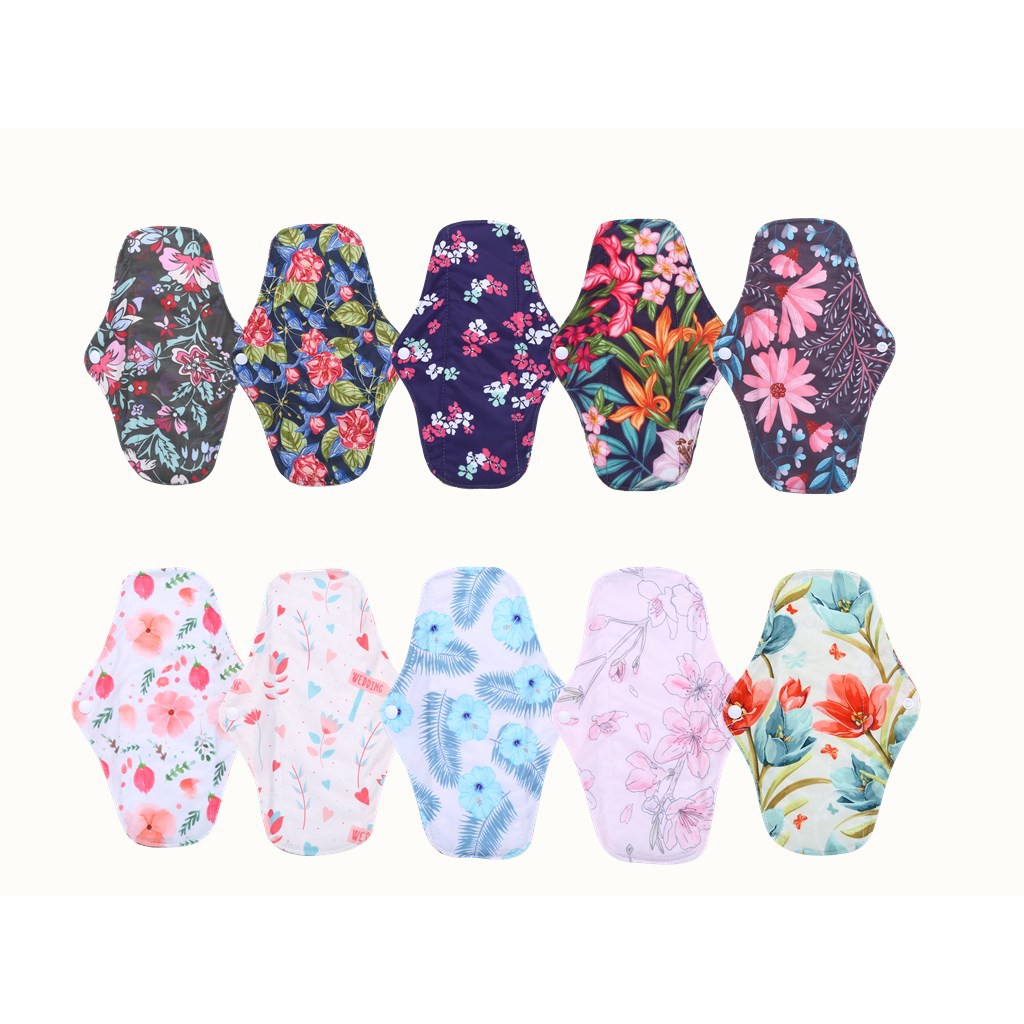 Reliable Purpose 5 Pcs Waterproof Reusable Regular Flow Cloth Menstrual Pads Sanitary Set Versatile - Image 5