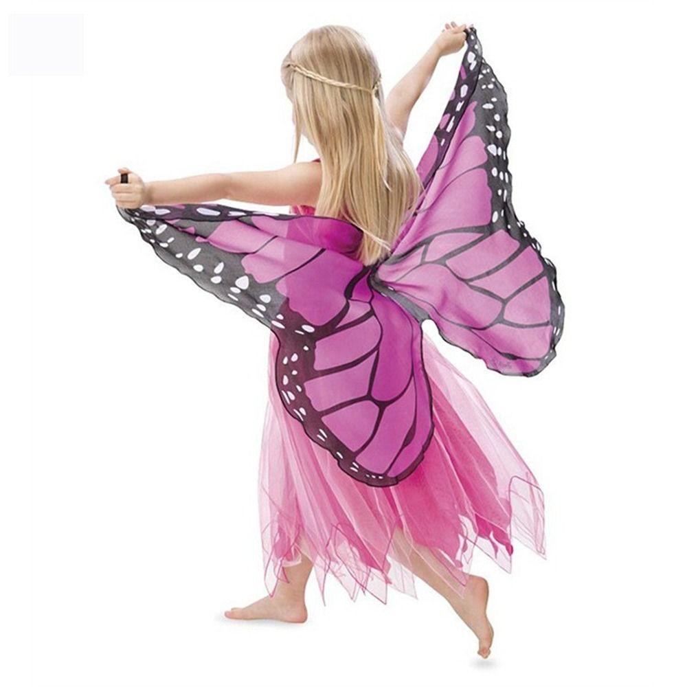 Purpose Multi ROWAN Elf Angel Wings Cloak Performance Butterfly Cape Fashion Chiffon Cosplay Fairy Costume Kids Durab... - Image 2
