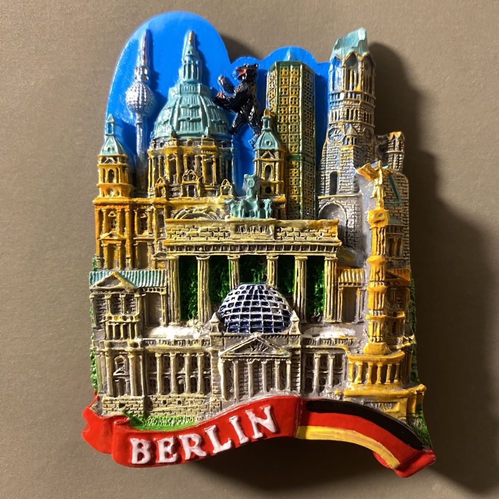 Landmark Buildings in the German Capital Berlin Refrigerator Magnets 3D Resin Handmade Creative Souvenirs Home Decoration