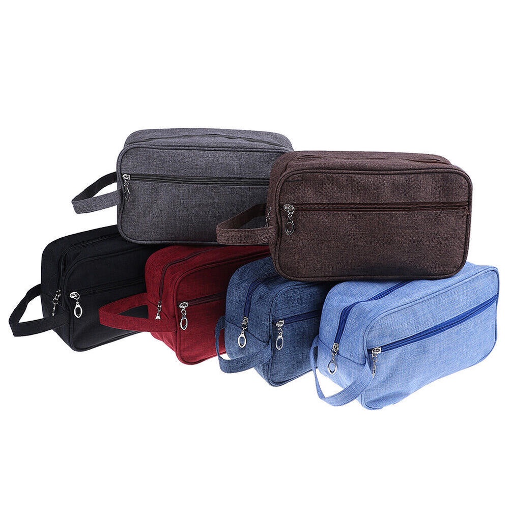 Women Men Fashion Cosmetic Canvas Case Makeup Bag Travel Waterproof Large Capacity Wash Bag