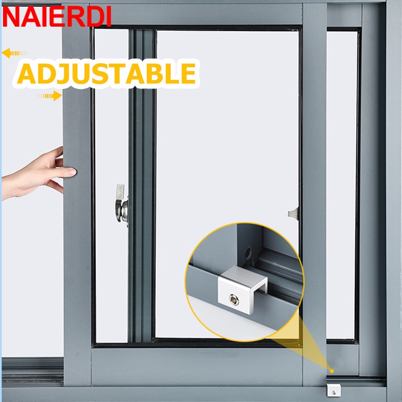 Durable Quality NAIERDI Aluminum Alloy Window Lock Stopper Anti-theft Door Non Punch Sliding Safety Locks Kids Essential - Image 3