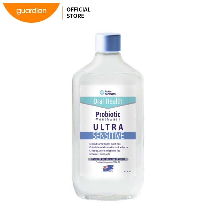 Henry Blooms Probiotic Mouthwash Ultra Sensitive Peppermint 375ml
