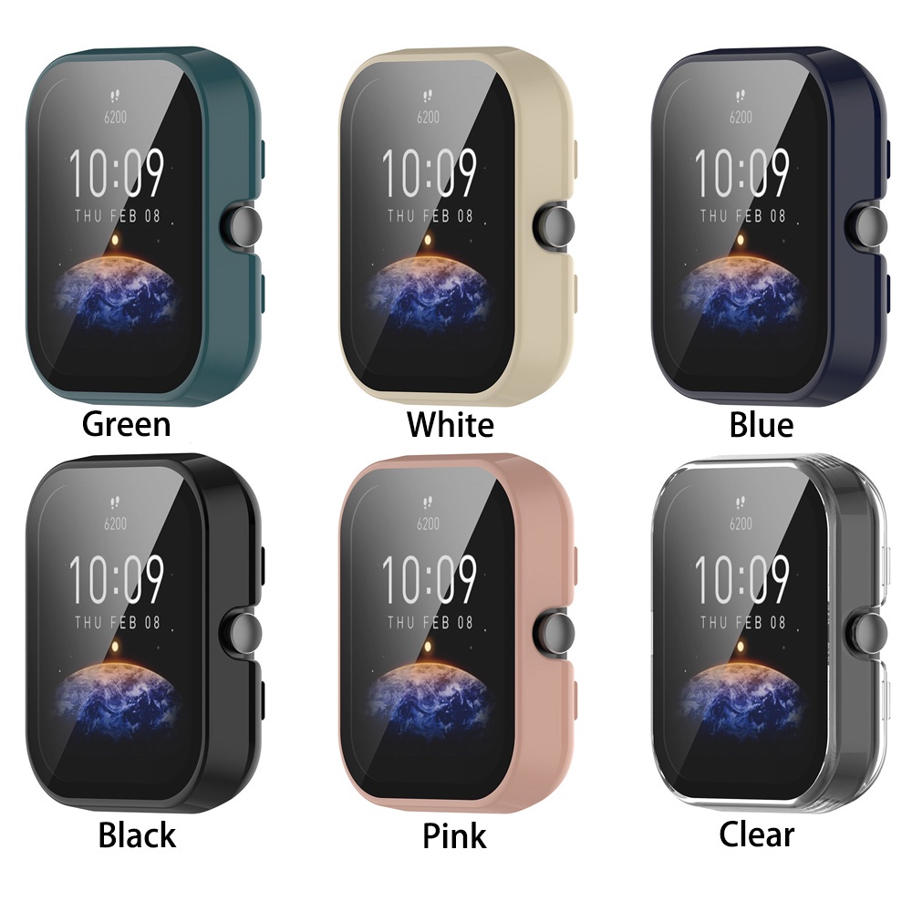 Chic Casual Sport Band + Glass Case Amazfit Bip 3 / Pro U Smart Watch silicone Strap cover Accessory - Image 4