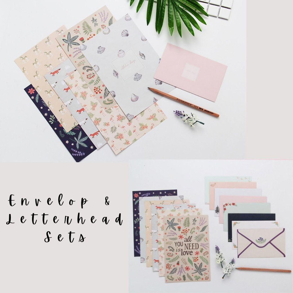 A5 Letter Paper Letterhead Penpal Korean Stationery Beautiful Small Fresh Flowers ENV 02