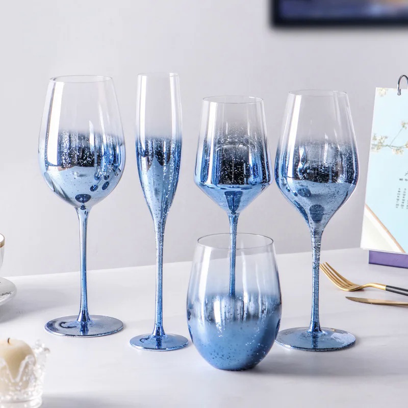 Blue Starry Sky Crystal Glass Goblet Red Wine Mug Home High Value Party Grape Champagne Cocktail Set Furnitu