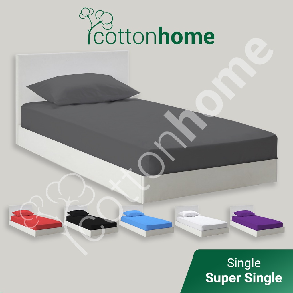 Super Soft 2in1 Set Single / Super Single fitted with Pillowcase sarung bantal cadar Bamboo like tilam getah asrama