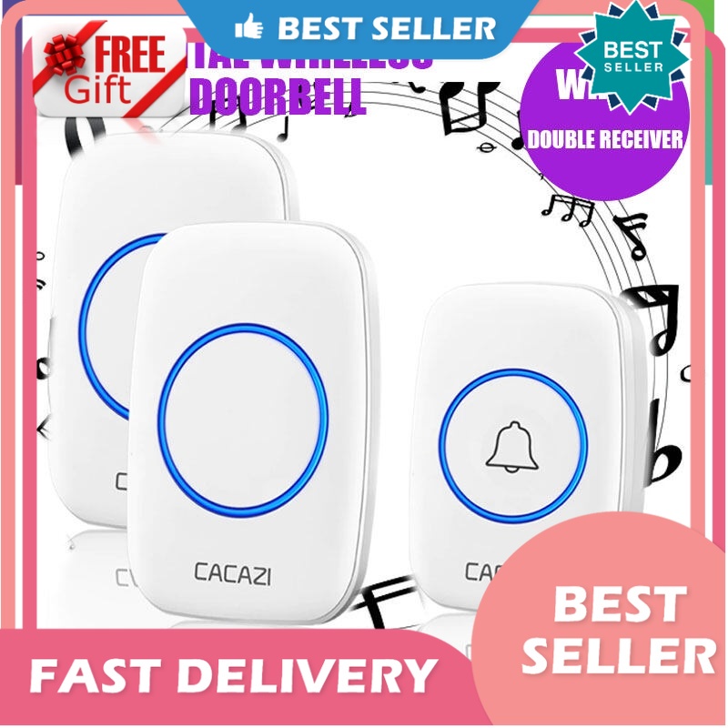 Wireless Doorbell, Waterproof Doorbell 300 Meters From Reach, Wireless  Carillon With 1 Transmitter And 1 Plug-in Receiver And 36 Ringtones 4 Level  Vol
