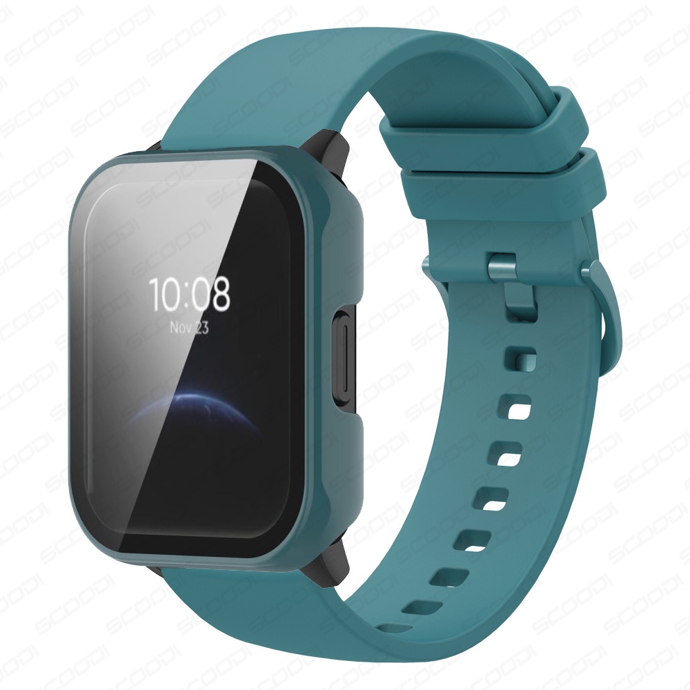 Trendy Portable Sports silicone Strap Glass Protector Case Realme watch 2 / Pro 3 Smart Daily Outdoor - Image 3