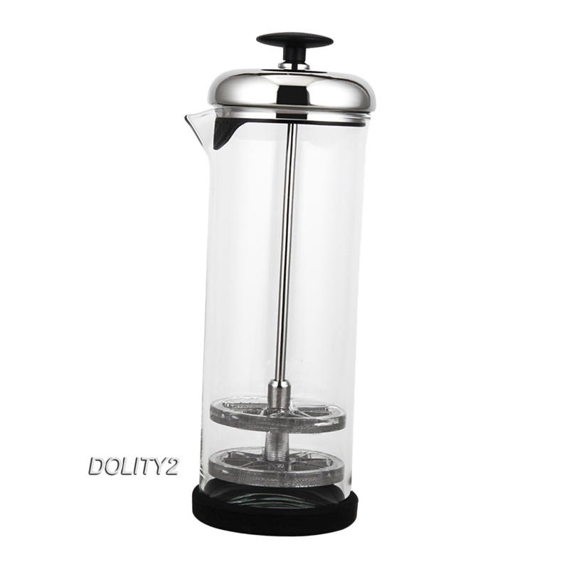 [dolitycbMY] 400ML Double Mesh Milk Frother Manual Frothing Coffee Cappuccino Foamer Make