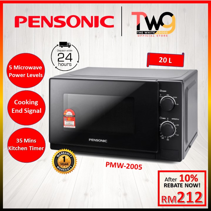 [FAST SHIPPING] Pensonic PMW-2005 Microwave Oven (20L) Various Power Level & Defrost Cooking Timer