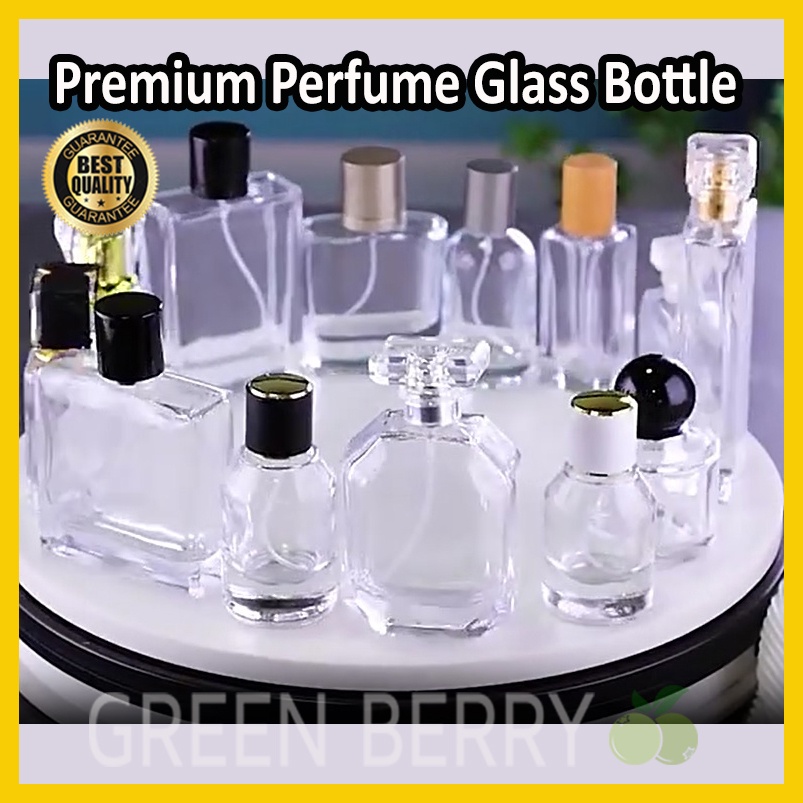 30ml 50ml Luxury Glass Perfume Bottle with Gold or silver spray | Botol Kaca Wangian Perfume 30ml 50ml