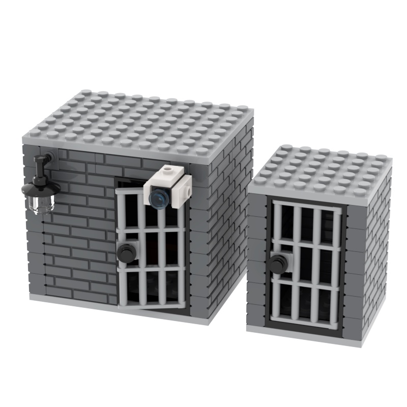 Jail Prison Building Blocks Toy Collection Kids Assembly Classic Brick Souvenir Decoration