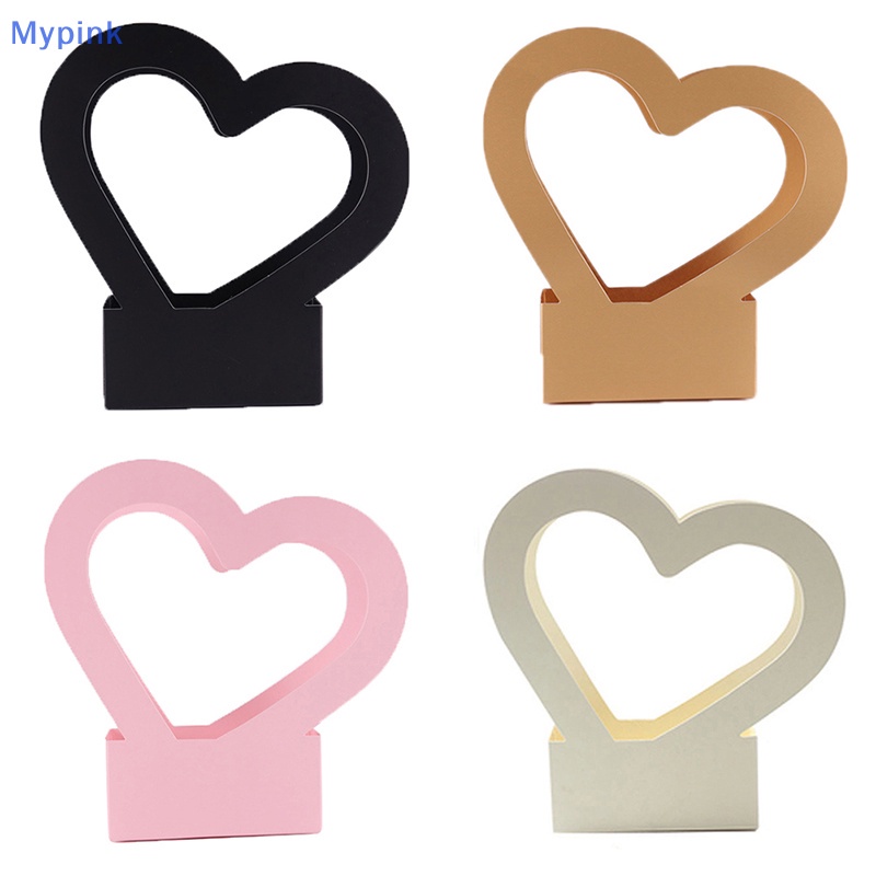 MY Accessory Mypink Heart Portable Flowers Basket Romantic Wedding Kraft Bags Gift Wrapping - Image 4